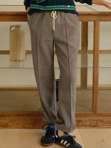 T Knit Texture Jogger Pants_Melange Gray - ANEDIT - Modalova