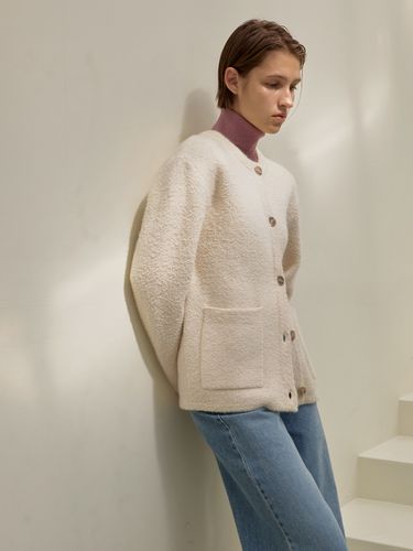 Hairy Oversized Casual Knit Jacket - Atelier Nain - Modalova