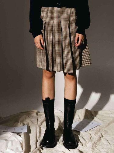 AGP Pleated Tiny Plaid Skirt - AGENTPEEK - Modalova