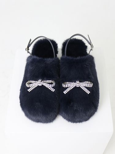 Fur Clog Mule_Navy - CHERTOI SEOUL - Modalova