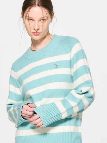 Wool Striped Raglan Pullover Sweater - GENERAL IDEA - Modalova