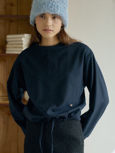 T Wool Sweatshirt Blouse_Dark Navy - ANEDIT - Modalova