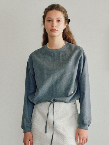 T Wool Sweatshirt Blouse_Melange Gray - ANEDIT - Modalova