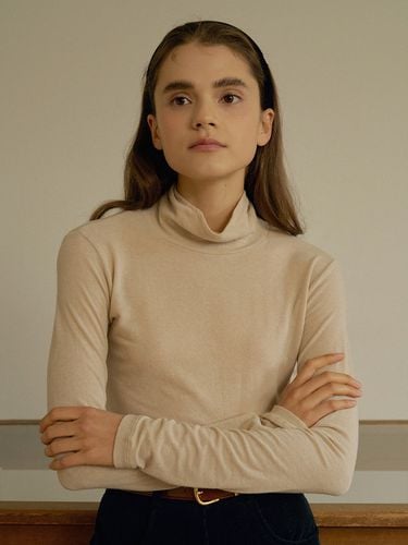 T Wool Basic Turtleneck_Wheat - ANEDIT - Modalova