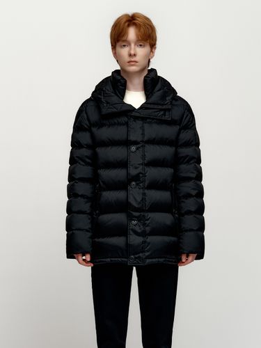 Quilted Hooded Down Jacket _ Black - SOLEW - Modalova