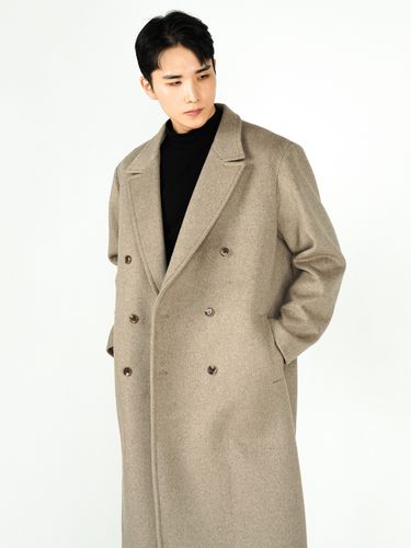 Big Size] Oversized Wool-Blend Double Coat _Beige - COMSPACE1980 - Modalova