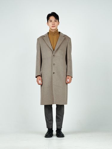 Big Size] Oversized Wool-Blend Single Coat _Beige - COMSPACE1980 - Modalova