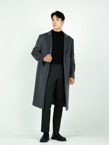 Big Size] Oversized Wool-Blend Single Coat _ - COMSPACE1980 - Modalova