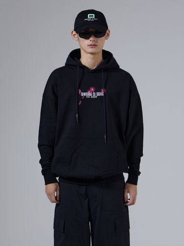 Oversized Fit Flower Hoodie - Black - UNNORM IS DEAD - Modalova