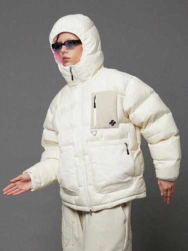 High Neck Heavy Down Puffer Jacket - HOODHOOD - Modalova