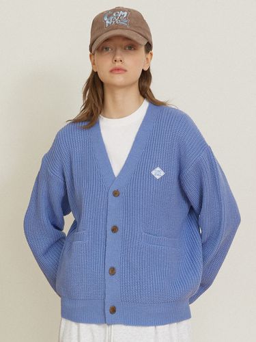 Logo Basic Cardigan - Blue - COMONINOZ - Modalova