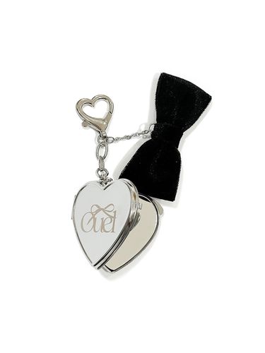 Ribbon Heart Mirror Keyring_Black - ouel - Modalova