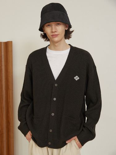 Logo Basic Cardigan - Black - COMONINOZ - Modalova