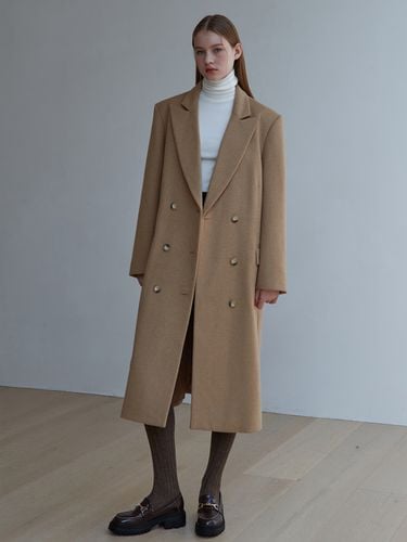 Maxi Double Long Coat Beige AD223 - EIGHT DAYS A WEEK - Modalova