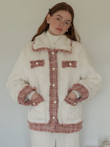 Fur Tweed Woolen Jacket - Cest Moidew - Modalova