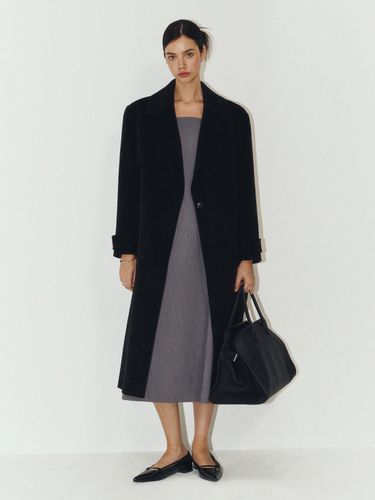 Wool Double Long Coat - Black - ARTID - Modalova