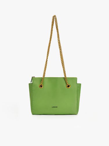 Nylon Chain Shoulder Bag _ Green - LE MOWE - Modalova