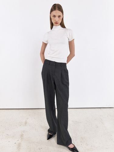 Tailored Overfit Wool Pants_Charcoal - HACIE - Modalova