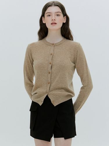 Cashmere Round Neck Knit Cardigan_3 Colors - HACIE - Modalova