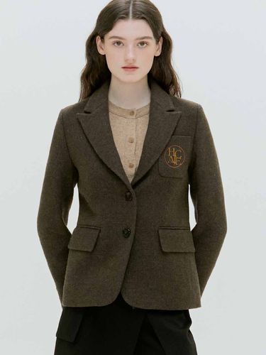 Classic Two Button Wool Jacket_French Brown - HACIE - Modalova