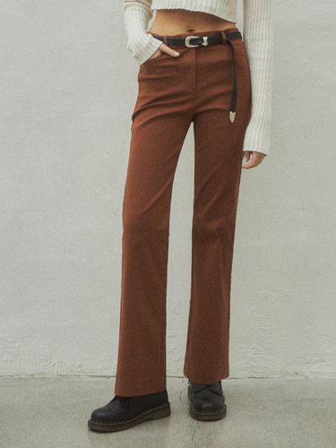 Bootcut Trousers (Brown) - CITTA - Modalova