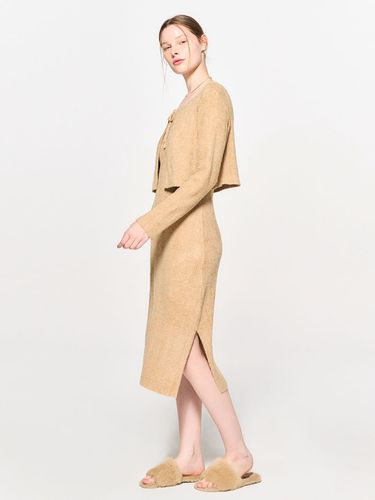 Boucle Ribbed Dress Set_Beige - GENERAL IDEA - Modalova