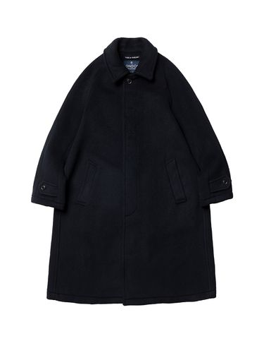 Inverted Pleats Wool Coat_Navy - LONDON TRADITION - Modalova