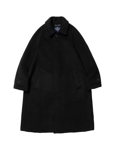 Inverted Pleats Wool Coat_Black - LONDON TRADITION - Modalova