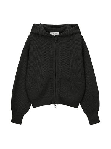 Knit Zip-Up Cardigan - LOEUVRE - Modalova