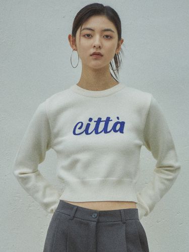 Chain Stitch Logo Round Knit () - CITTA - Modalova