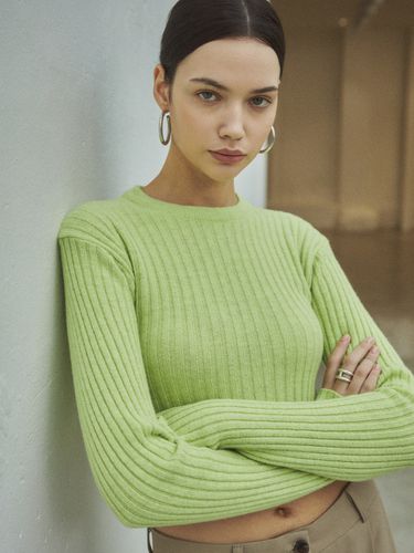 Cropped Ribbed Cashmere Wool Knit () - CITTA - Modalova