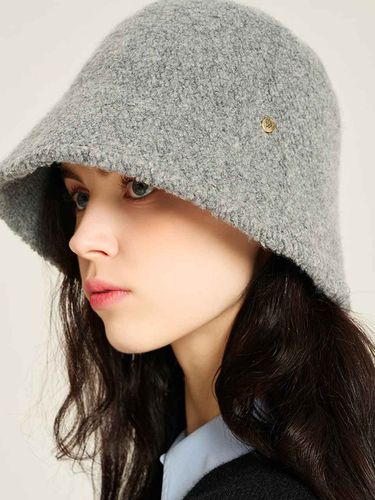 Dalston Soft Wool Knit Bucket Hat (6 Colors) - WHITE SANDS - Modalova