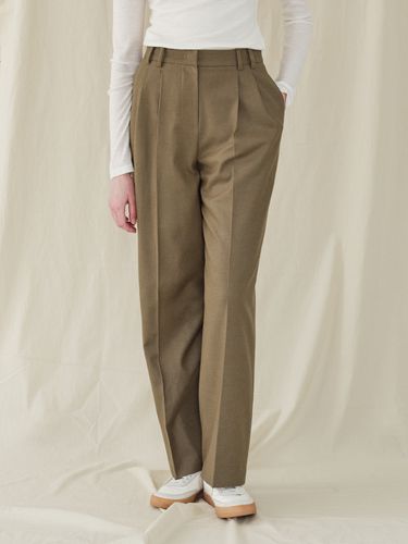 Wool Blend Pants (Beige) - Authenti - Modalova