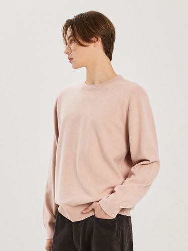 Mens Basic Crewneck Knit Top_Light Pink - ADHOC - Modalova