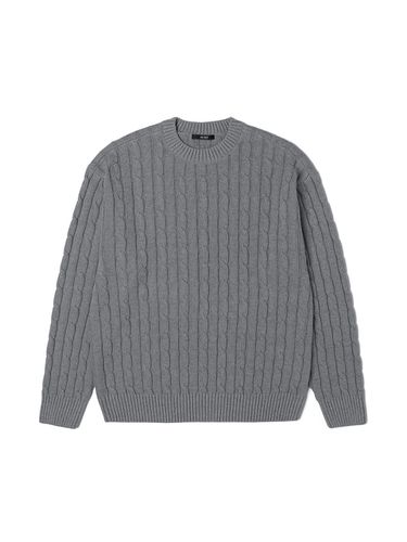 Unisex Round Neckline Cable Knit Top - ADHOC - Modalova