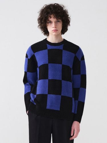 Checkerboard Pattern Knit Sweater - STCO - Modalova