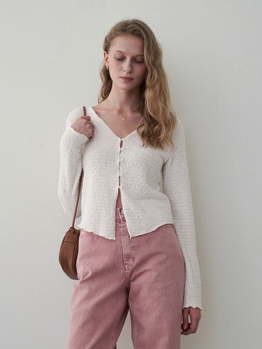 Teddy Button Cardigan - LOEIL - Modalova