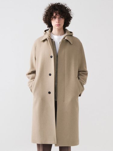 Oversized Balmacaan Coat _ Beige - STCO - Modalova