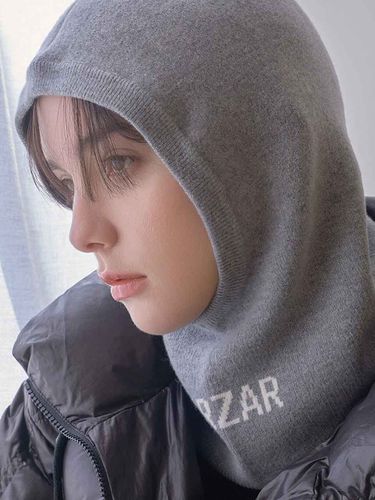 Logo Knit Balaclava (3 Colors) - VARZAR - Modalova