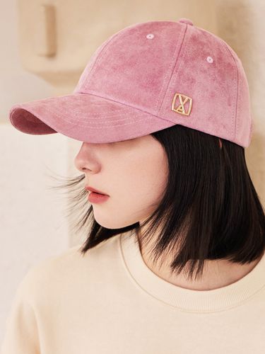 Square Suede Ball Cap_Pink - VARZAR - Modalova