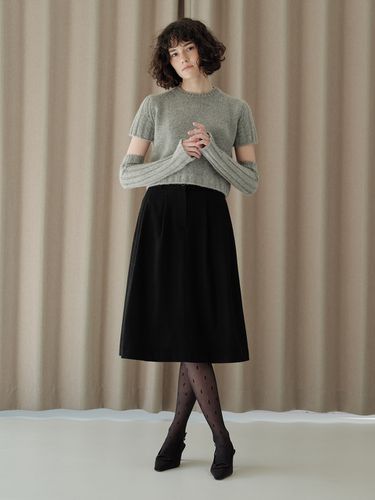 Wool Midi Skirt (Brown) - Authenti - Modalova