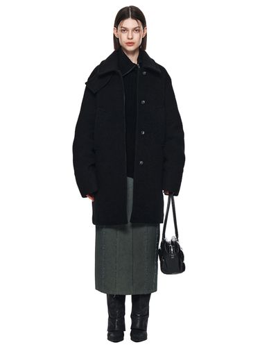 Wool Blended Half Coat_Black - Matin Kim - Modalova