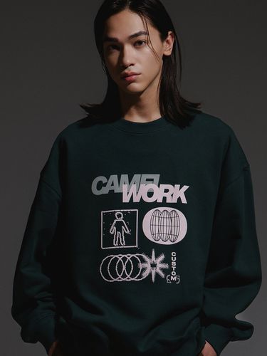 Glitch Sweatshirt_Green - CAMELWORK - Modalova