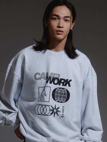 Glitch Sweatshirt_Ash Gray - CAMELWORK - Modalova