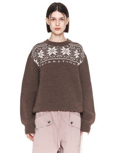 Matin Snowflake Knit Sweater_Brown - Matin Kim - Modalova