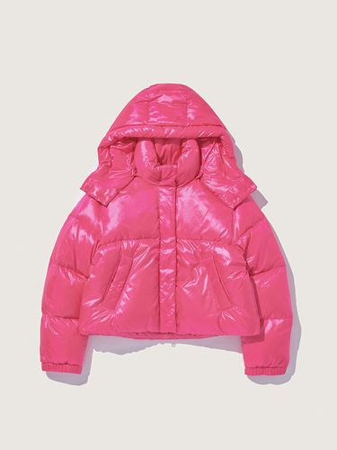 Detachable Hood Crop Down Jumper_Pink - PLAC - Modalova