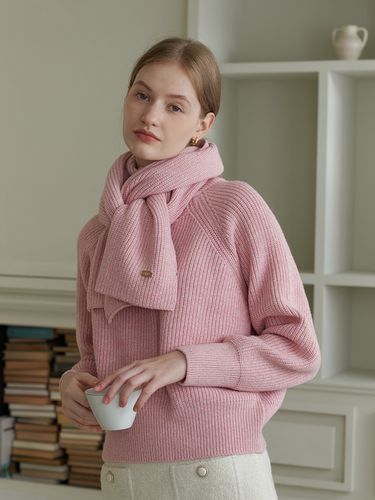 Set] Mix Wool Knit + Muffler - YUPPE - Modalova