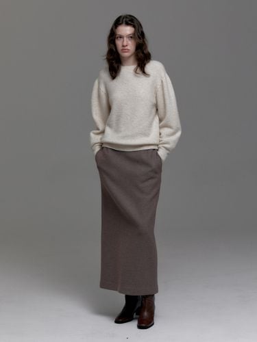 Wool Blend Double Weave H Line Skirt - Carriere - Modalova