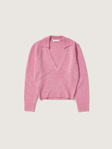 V-neck Collar Layered Knit_Pink - PLAC - Modalova