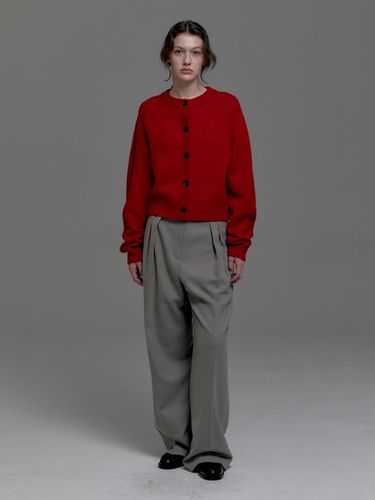 Wool Blend Two Tuck Semi Wide Pants_2 Color - Carriere - Modalova